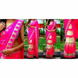 shiv exquisite embroidered georgette saree