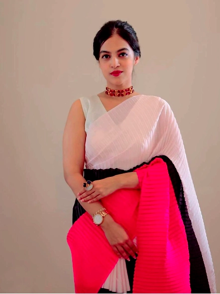 Crush Georgette Saree with Digital Print-SN-712