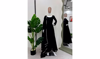 Black Georgette Embroidery Salwar Suit