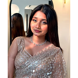 shiv exquisite brown net saree