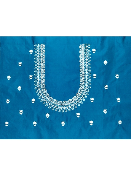 Aqua Simple Embroidery Designs Blouse