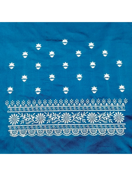 Aqua Simple embroidery blouse designs