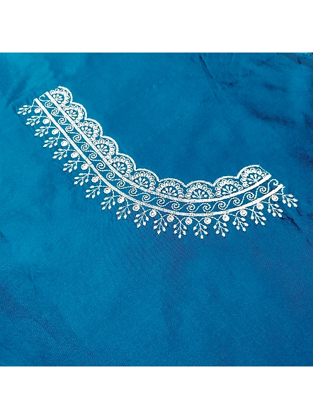 Aqua Minimalist embroidered blouse patterns