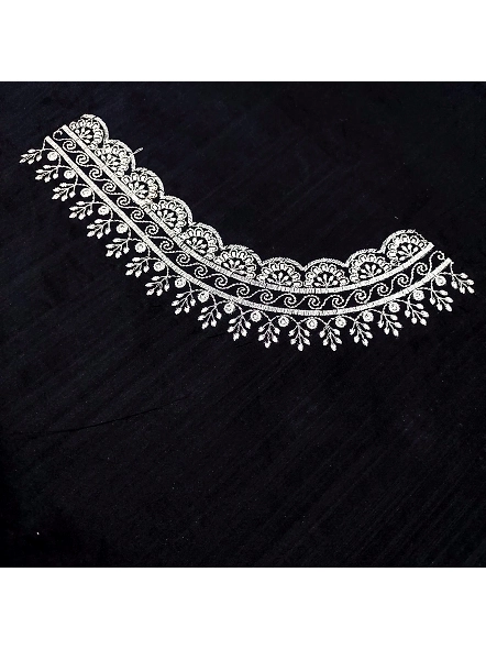 Black Minimalist embroidered blouse patterns