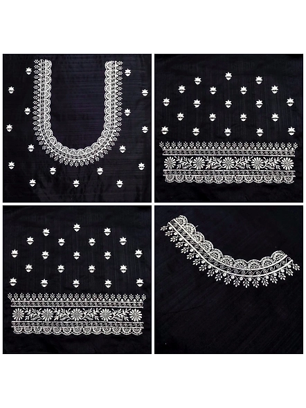 Black Easy embroidery designs for blouses