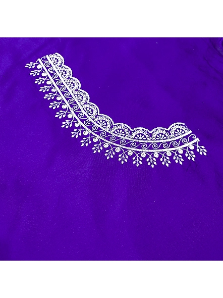 Blue Minimalist embroidered blouse patterns