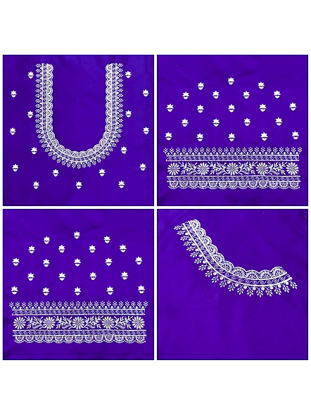 Blue Easy embroidery designs for blouses