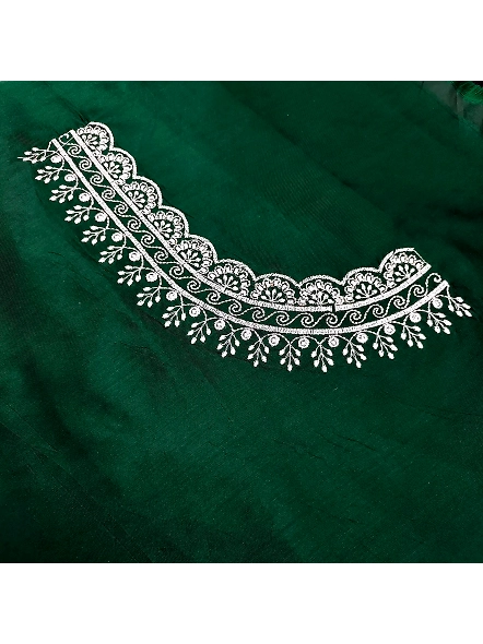 Green Minimalist embroidered blouse patterns