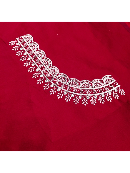Maroon Minimalist embroidered blouse patterns