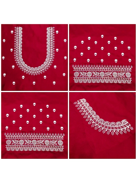Maroon Easy embroidery designs for blouses