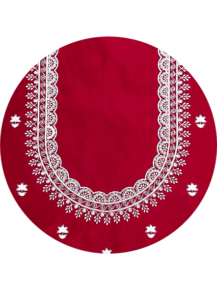Maroon Small embroidery motifs for blouses