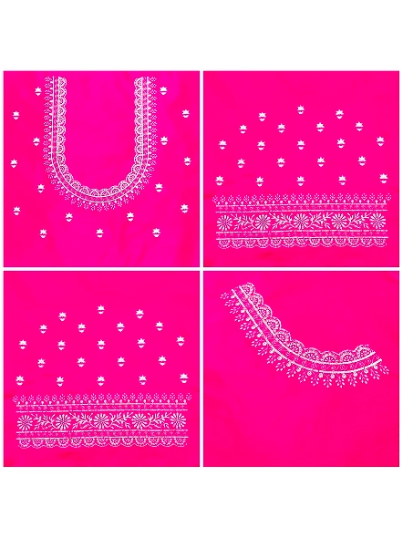 Pink Easy embroidery designs for blouses