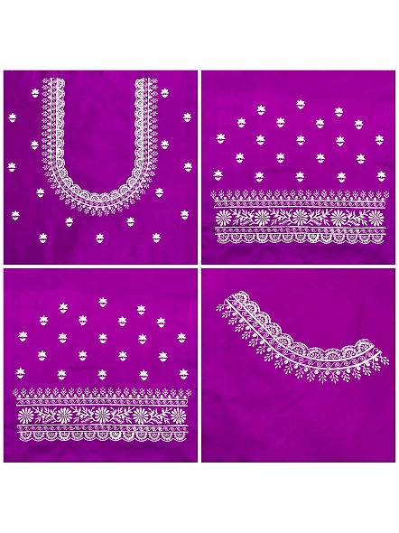 Purple Easy embroidery designs for blouses