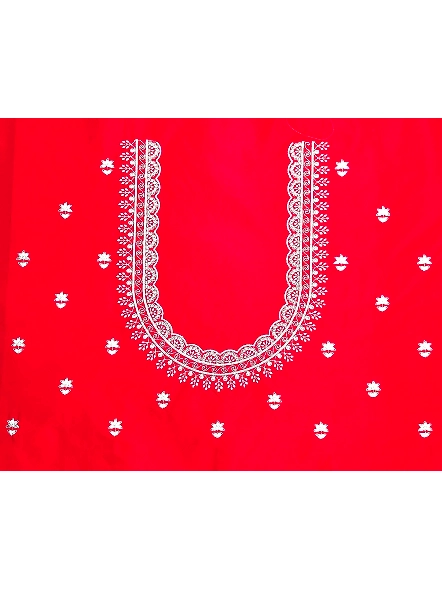 Red Simple Embroidery Designs Blouse