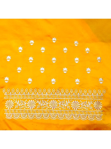 Yellow Simple embroidery blouse designs