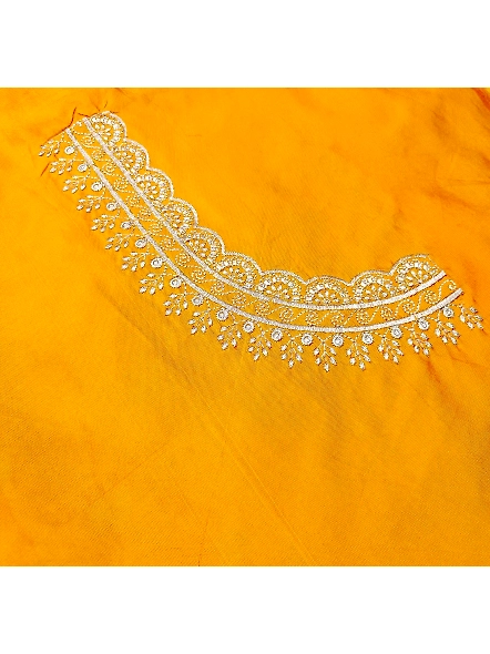 Yellow Minimalist embroidered blouse patterns