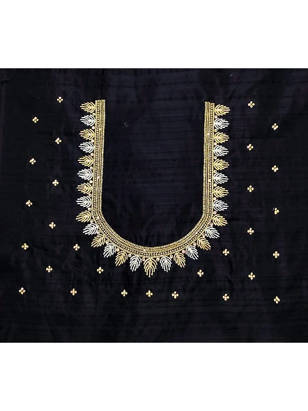 Premium Embroidery Blouse Material-Malati_Black
