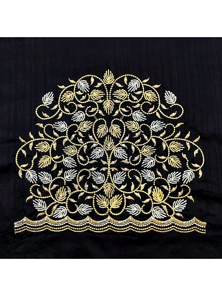 Premium Embroidery Blouse Material-Black-1