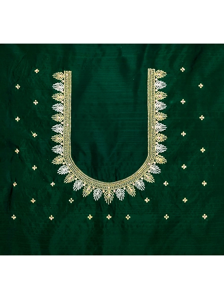 Premium Embroidery Blouse Material-Malati_Green