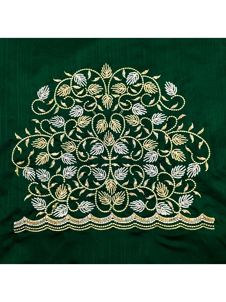 Premium Embroidery Blouse Material-Green-1