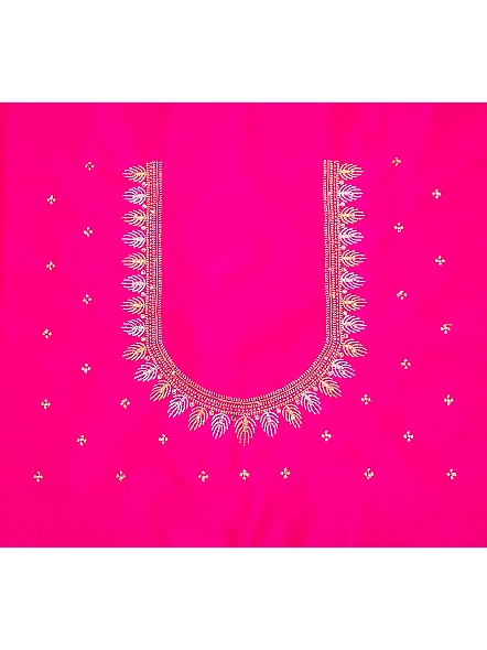 Premium Embroidery Blouse Material-Malati_Pink