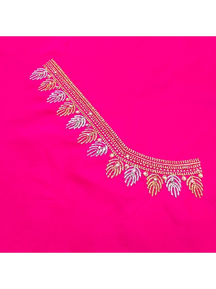 Premium Embroidery Blouse Material-Pink-2
