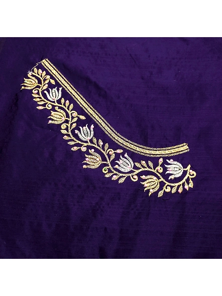 Exquisite Embroidered Blouses-Navy Blue-2