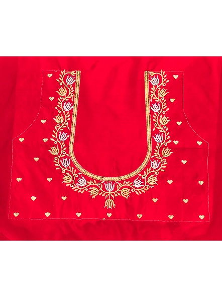 Exquisite Embroidered Blouses-Lotus_Red