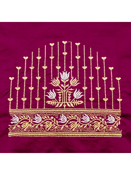 Exquisite Embroidered Blouses-Wine-1