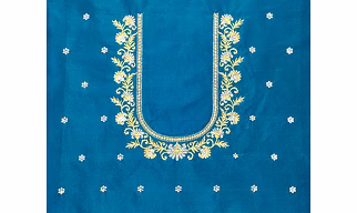 Luxurious Taffeta Silk Embroidery Blouse Fabric
