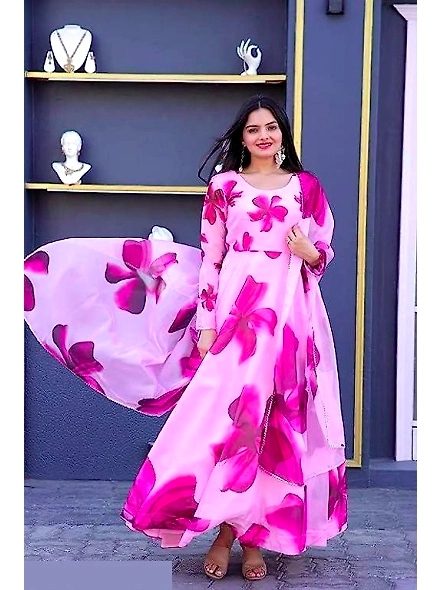 Purple Kurta Dupatta Set For Women