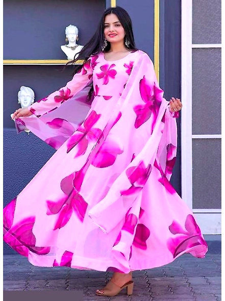 Purple Kurta Dupatta Set For Women-Purple-S