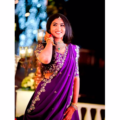 tiny tex exquisite bluish purple vichitra silk lehenga choli set