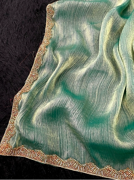 Green Party Wear Saree