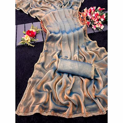 shiv fendi saree in grey
