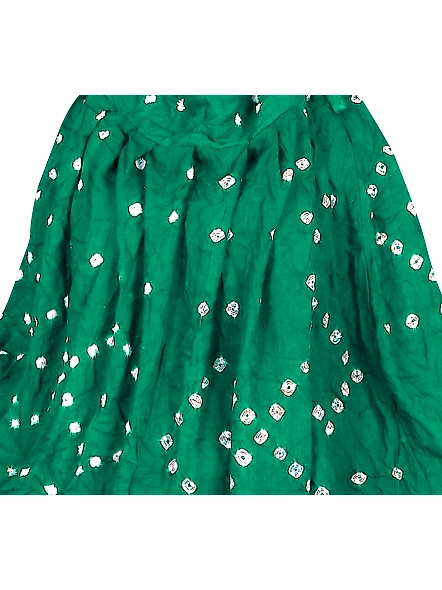 Lightweight Summer Scarf with Bandhani Print-Teal-4