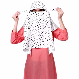 shiva tex black heart white summer scarf for ladies