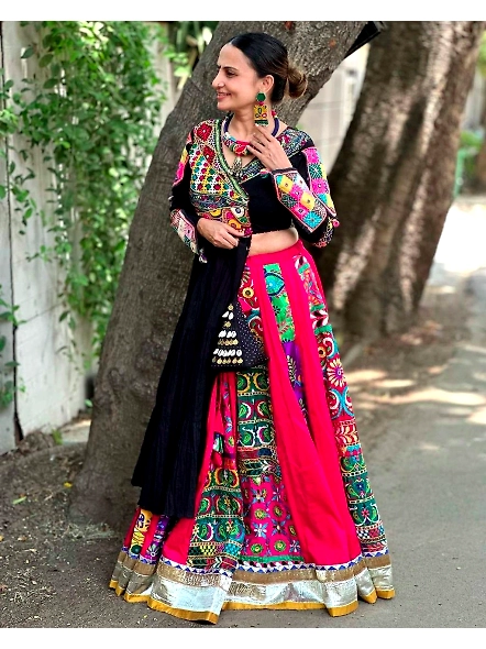 Black cotton lehenga