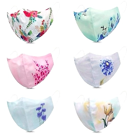 Shiva Tex Printed Pure Cotton Face Mask Without Valve 6 Pack
