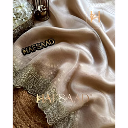 shiv gold tissue organza saree for special occasions