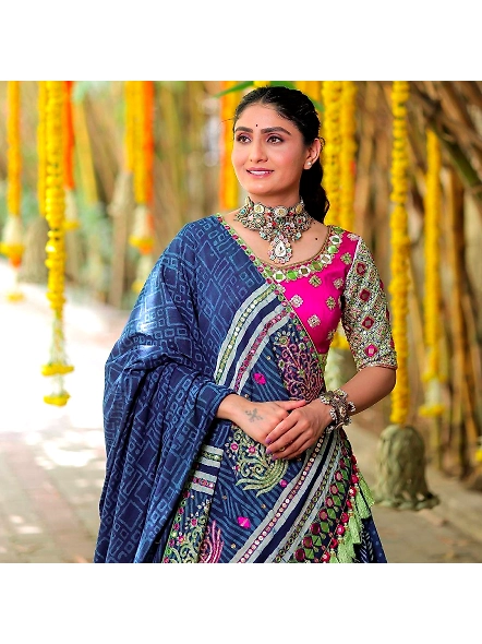 blue lehenga choli
