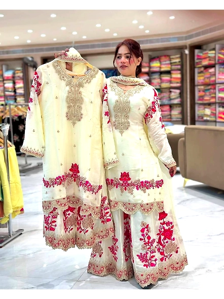 traditional kurta palazzo set