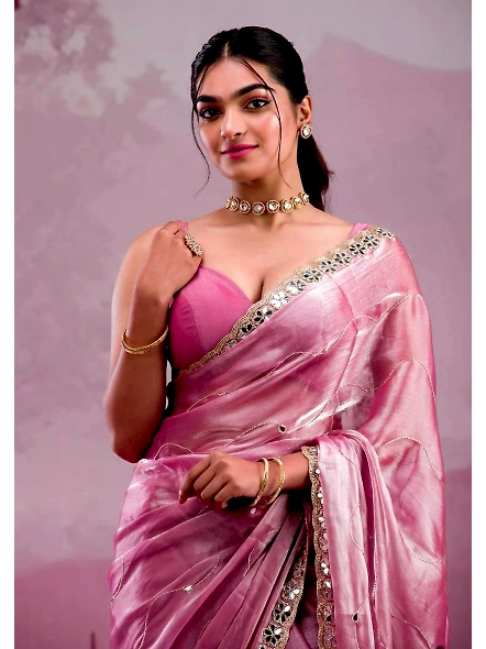 Rose party wear saree