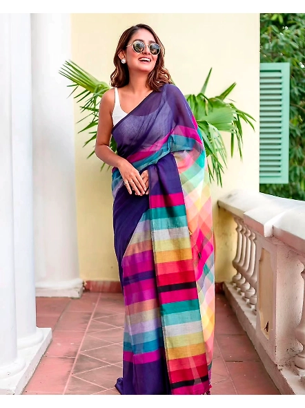 printed cotton saree
