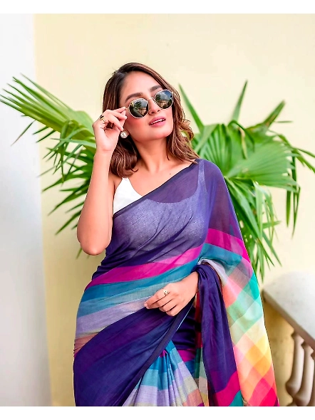 multi colour saree