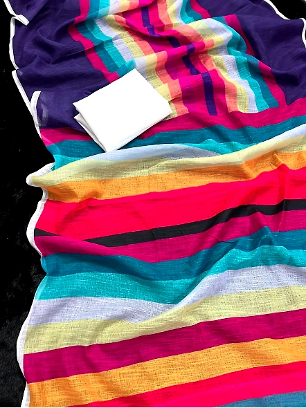 lightweight printed saree