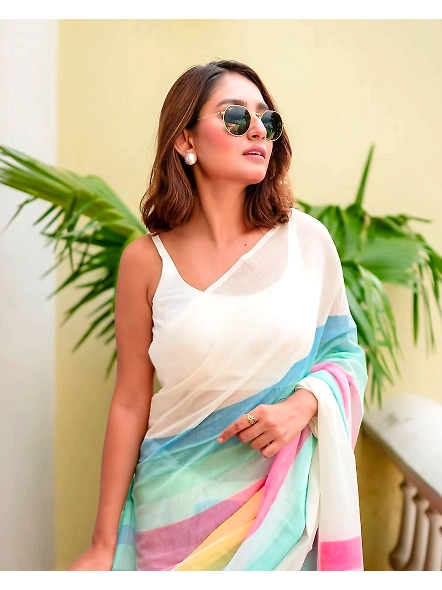 multi colour saree