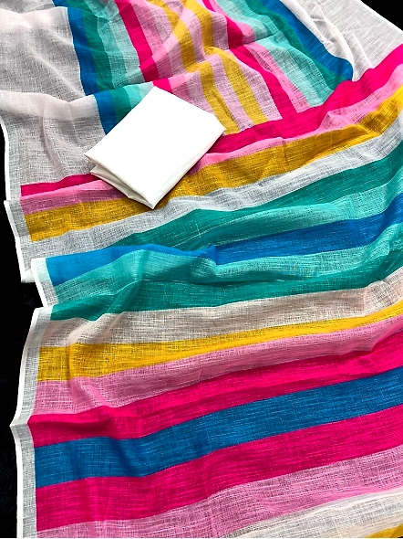 lightweight printed saree
