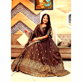 tiny tex brown color lehenga