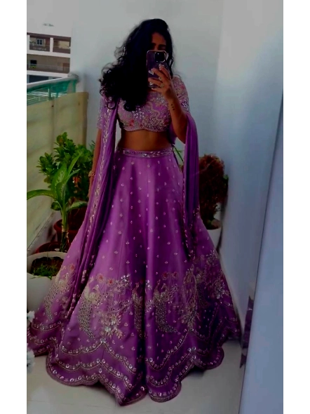 lavender lehenga choli